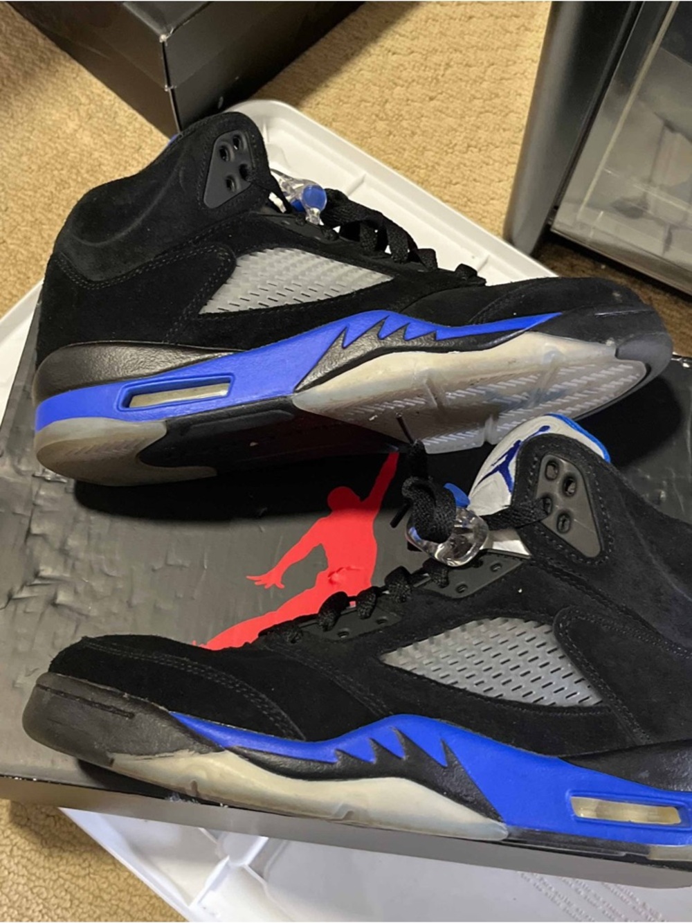 Nike Air Jordan 5 Retro CT4838-004 Racer Blue Black Shoes Men Size 8